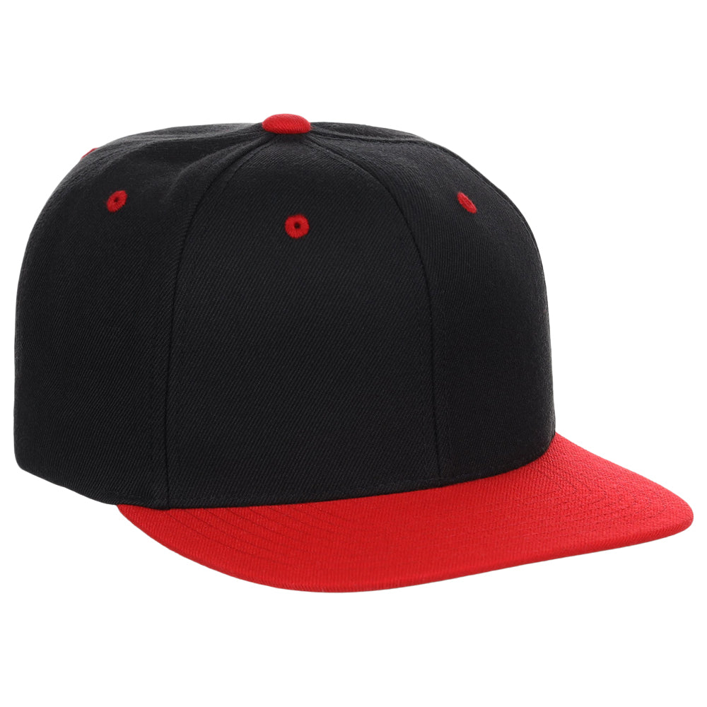 YP Classics Blank Snapback - Black/Red