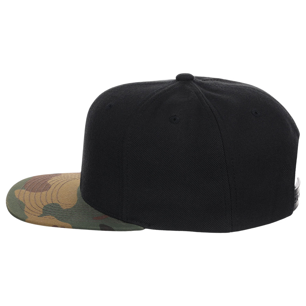YP Classics Blank Snapback - Black/Camo