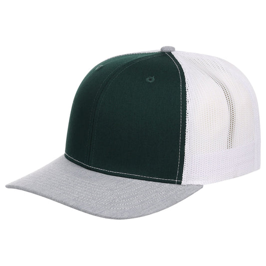Richardson 112 Trucker - Dark Green/White/Grey