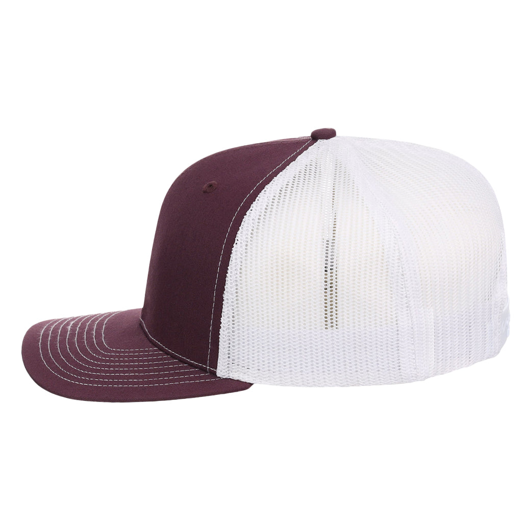 Richardson 112 Trucker - Maroon/White