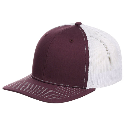 Richardson 112 Trucker - Maroon/White