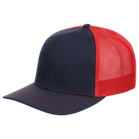 Richardson 112 Trucker - Navy/Red