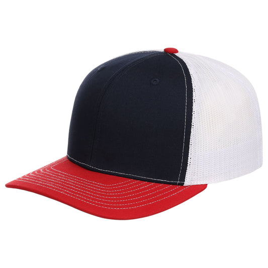 Richardson 112 Trucker - Navy/White/Red