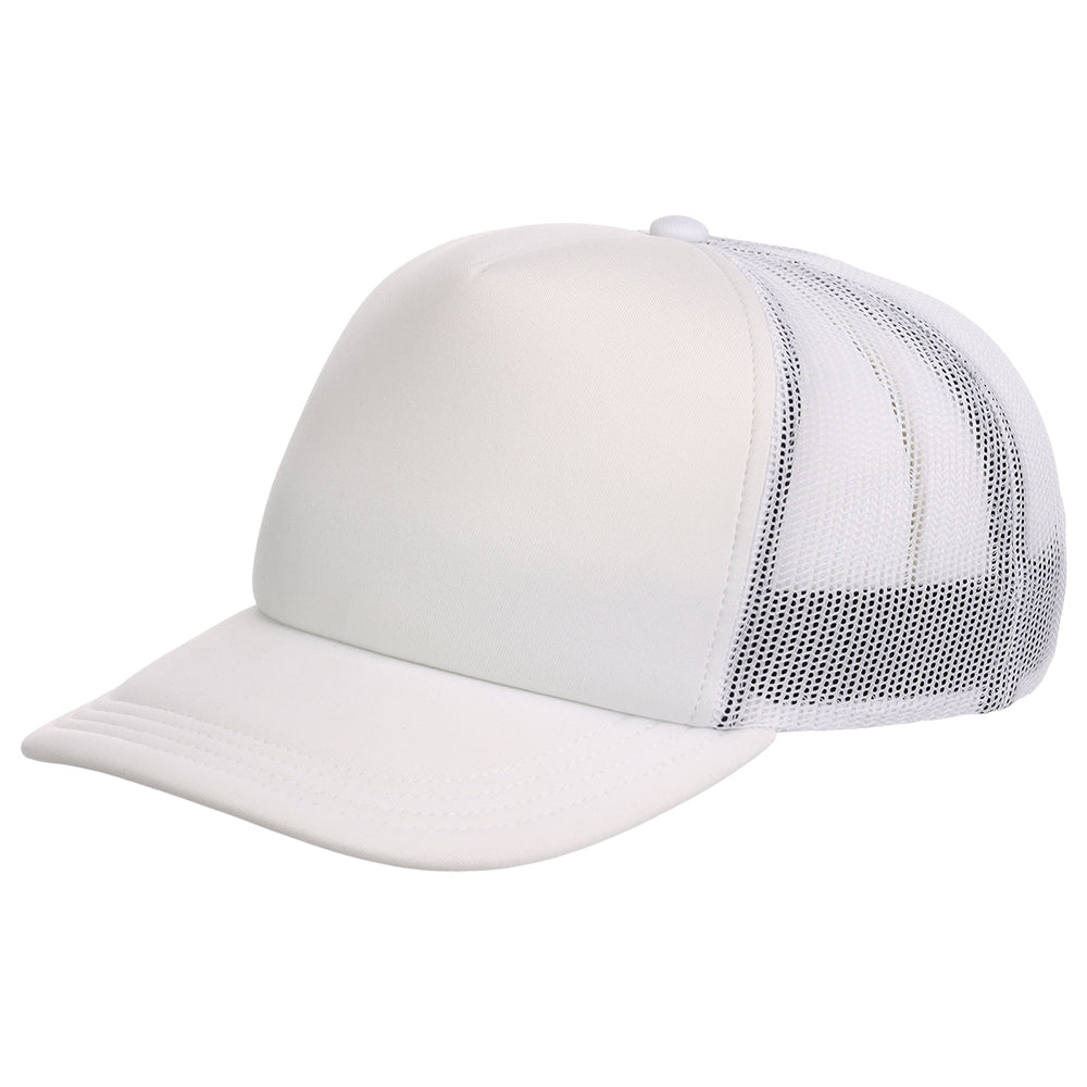 Crowns By Lids Screen Foam Trucker Cap - White/White