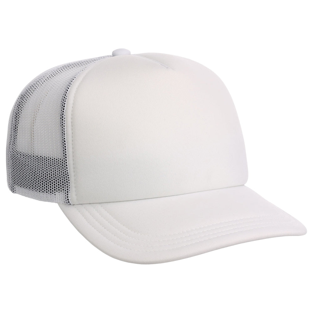 Crowns By Lids Screen Foam Trucker Cap - White/White