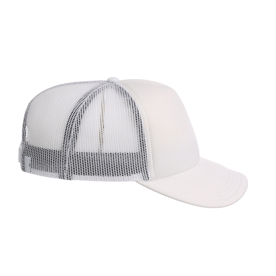 Crowns By Lids Screen Foam Trucker Cap - White/White
