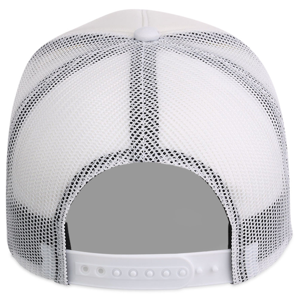 Crowns By Lids Screen Foam Trucker Cap - White/White
