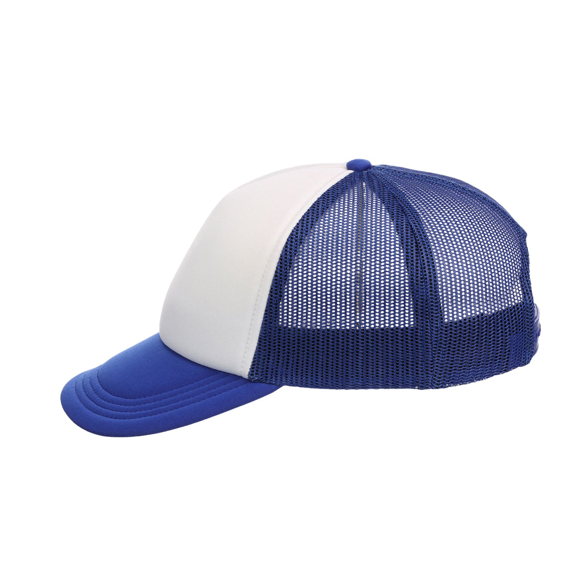 Crowns By Lids Screen Foam Trucker Cap - White/Royal Blue