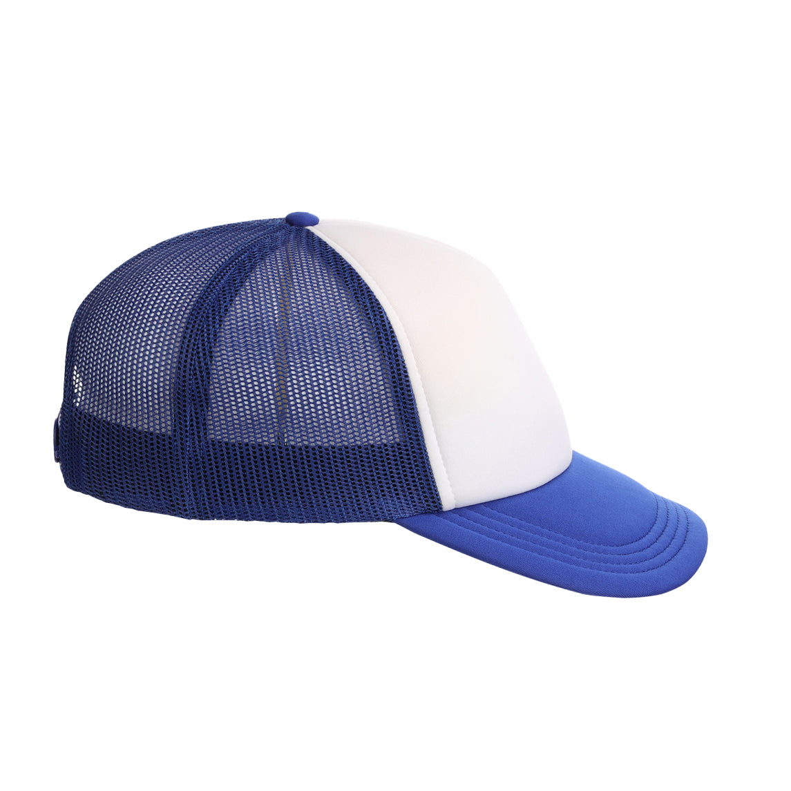 Crowns By Lids Screen Foam Trucker Cap - White/Royal Blue