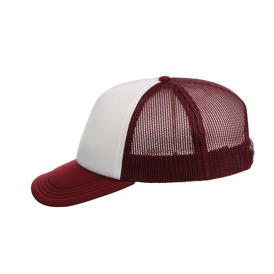 Crowns By Lids Screen Foam Trucker Cap - White/Maroon