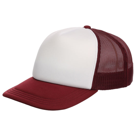 Crowns By Lids Screen Foam Trucker Cap - White/Maroon