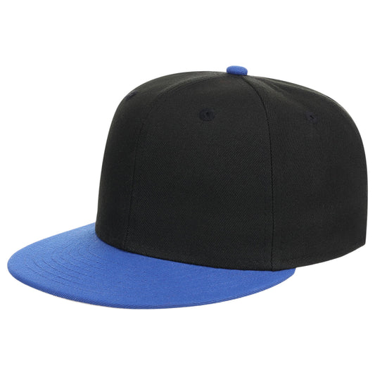 Crowns By Lids Full Court Fitted Cap - Black/Royal Blue