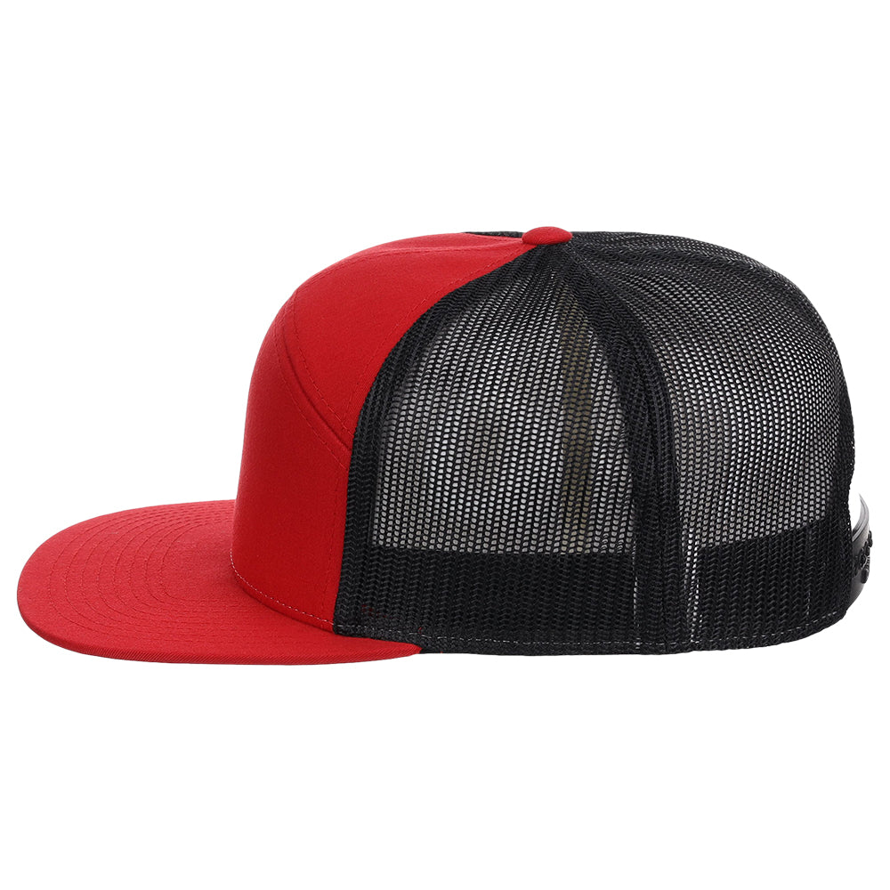 Richardson 168 7 Panel Trucker - Red/Black