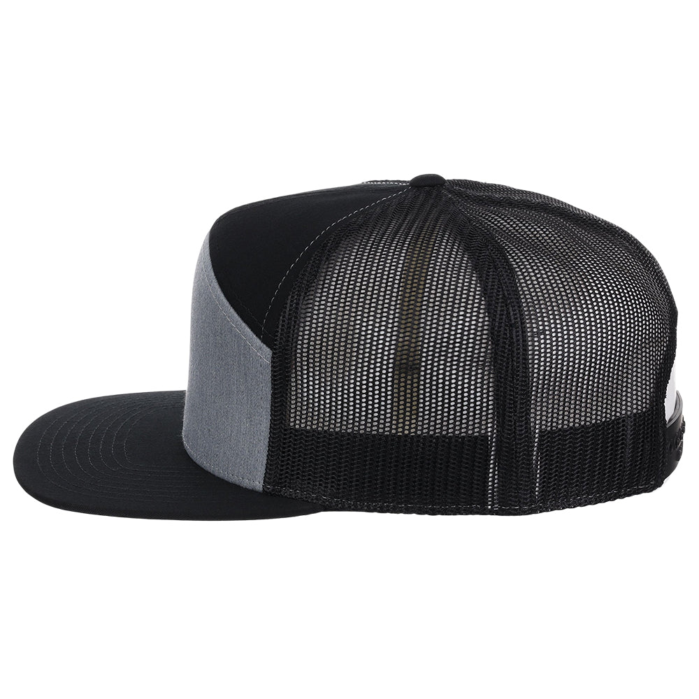 Richardson 168 7 Panel Trucker - Heather Grey/Black