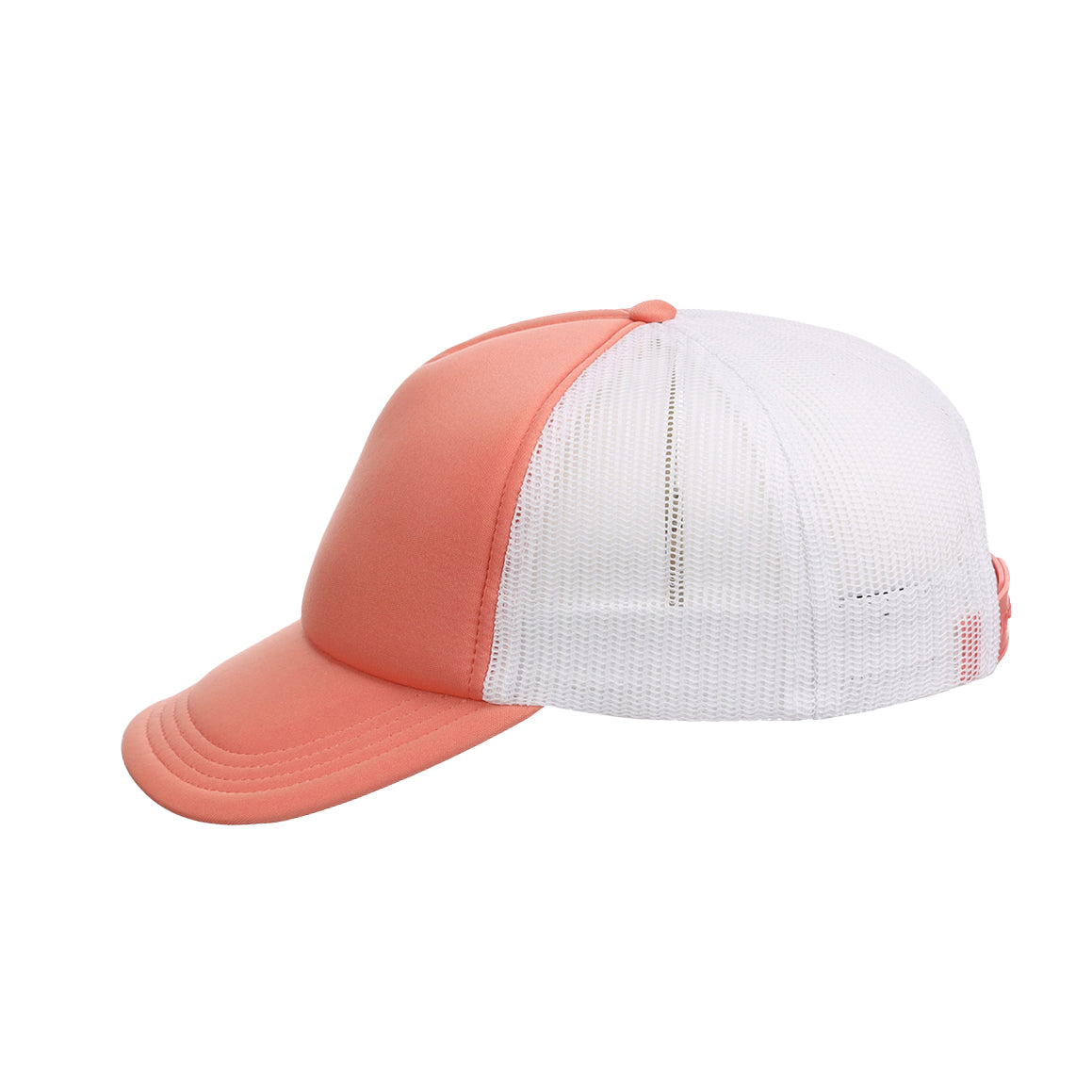 Crowns By Lids Screen Foam Trucker Cap - White/Peach Puff