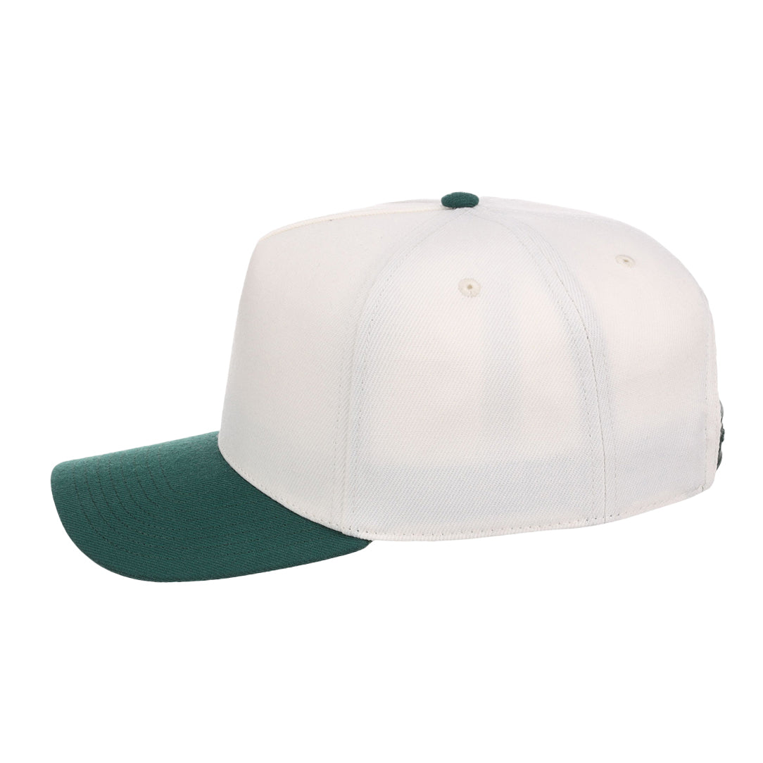 Crowns By Lids Hook Shot 2-Tone A-Frame Cap - Ivory/Dark Green