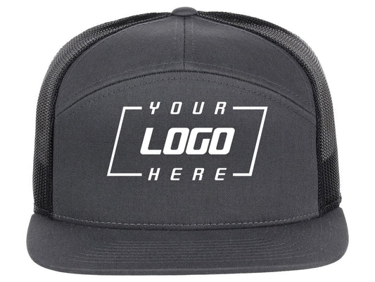 Richardson 168 7 Panel Trucker - Charcoal/Black