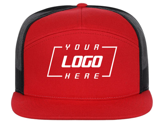 Richardson 168 7 Panel Trucker - Red/Black