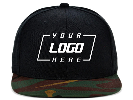 YP Classics Blank Snapback - Black/Camo