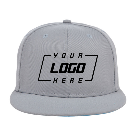 Crowns By Lids Dime Snapback UV Cap - Light Grey/Sky Blue