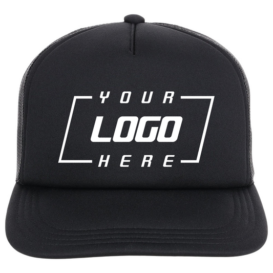 Crowns By Lids Screen Foam Trucker Cap - Black/Black