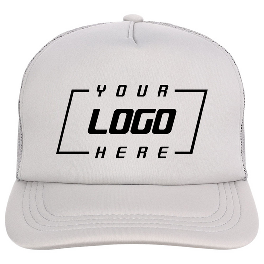 Crowns By Lids Screen Foam Trucker Cap - Grey/Grey