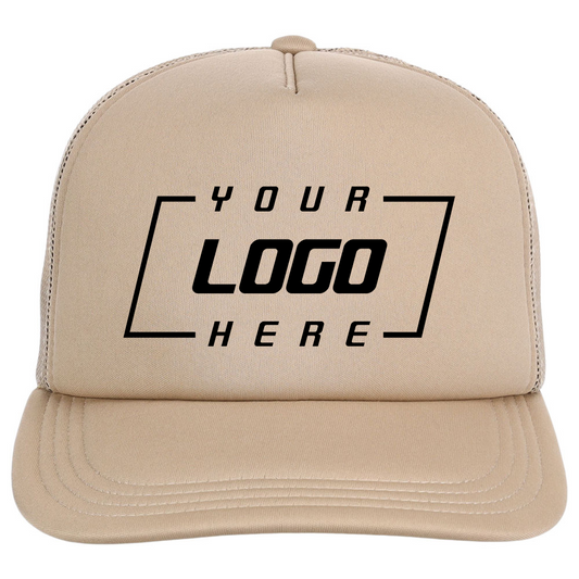 Crowns By Lids Screen Foam Trucker Cap - Tan/Tan