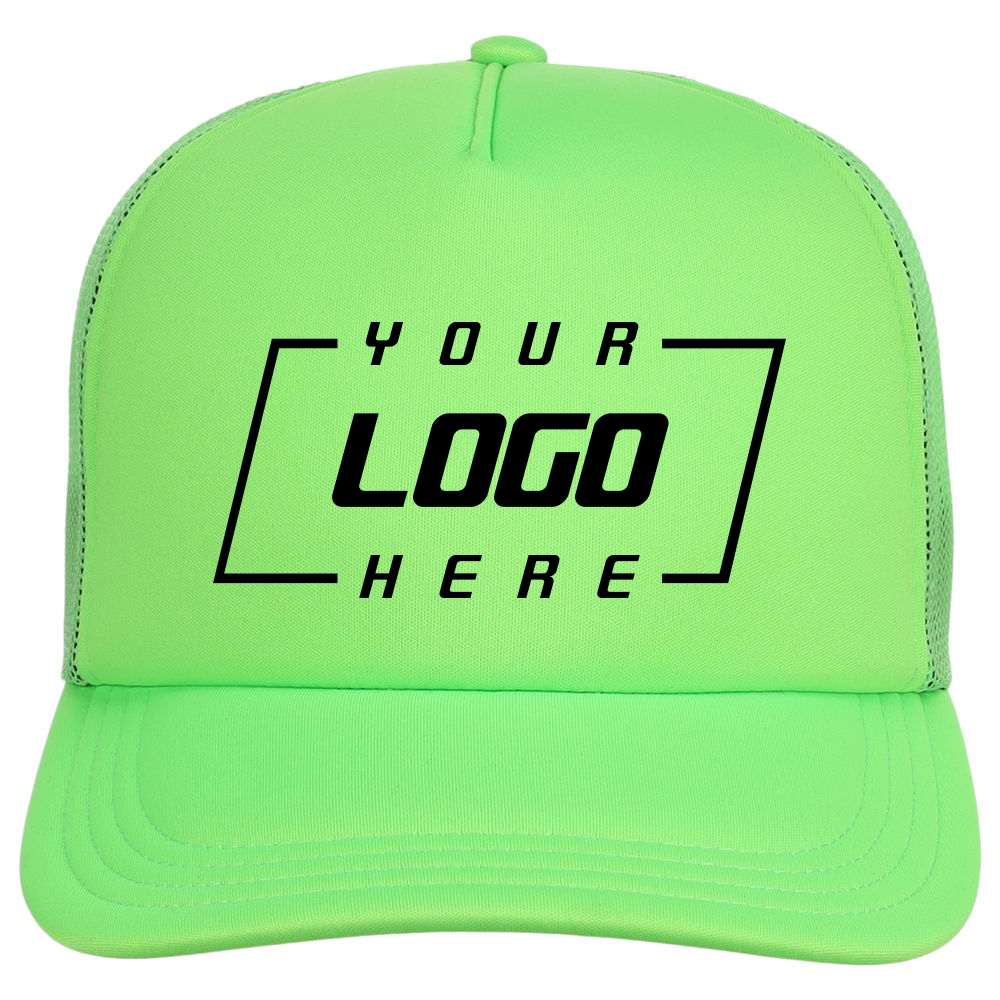 Crowns By Lids Screen Foam Trucker Cap - Neon Green/Neon Green