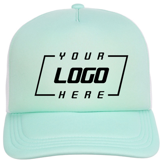 Crowns By Lids Screen Foam Trucker Cap - Light Green/White