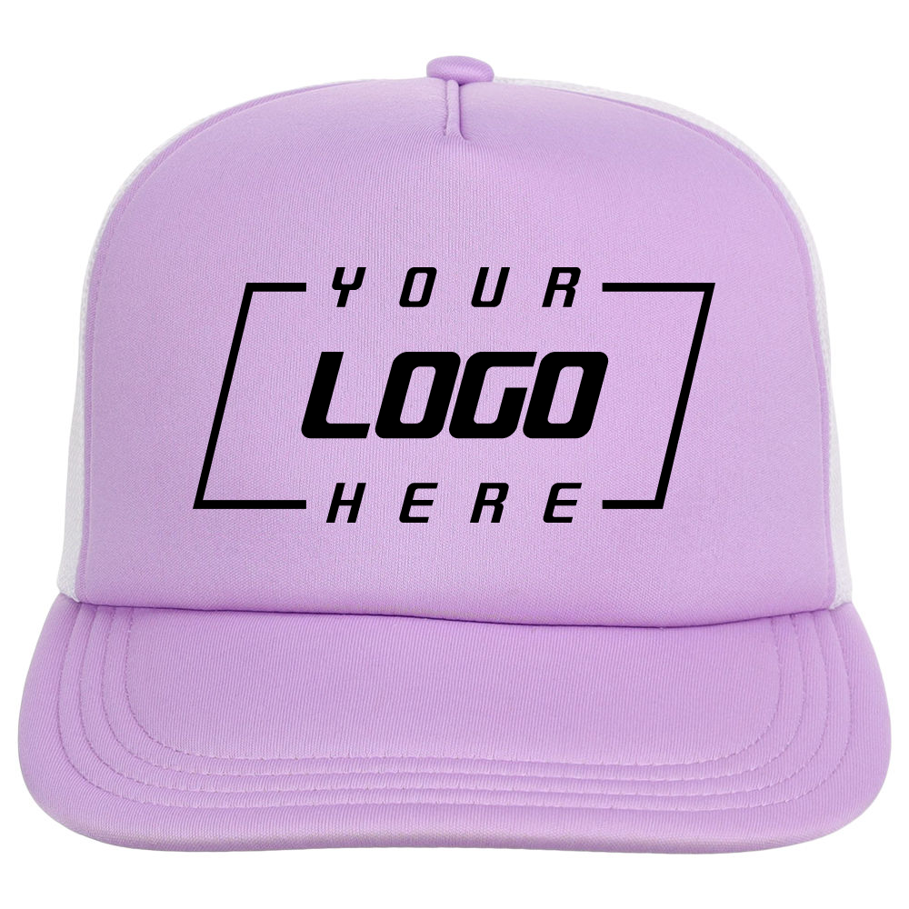 Crowns By Lids Screen Foam Trucker Cap - Purple/White