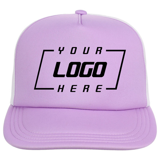 Crowns By Lids Screen Foam Trucker Cap - Purple/White