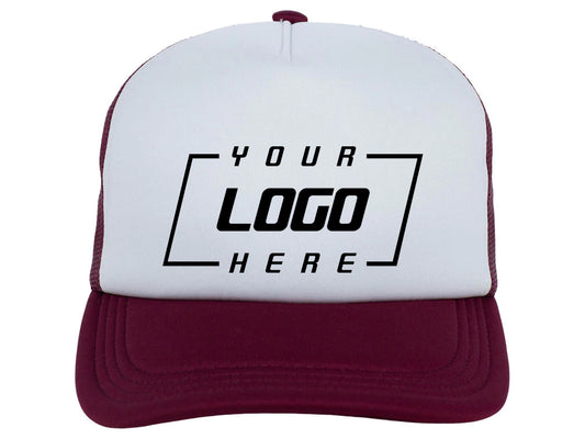 Crowns By Lids Screen Foam Trucker Cap - White/Maroon