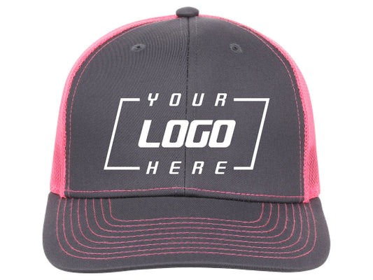 Crowns By Lids Slam Dunk Trucker Cap - Charcoal/Neon Pink