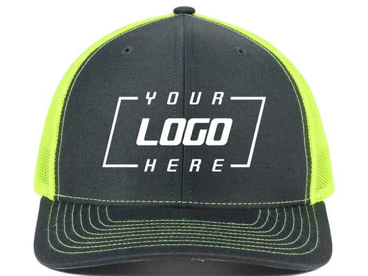 Richardson 112 Trucker - Charcoal/Neon Yellow