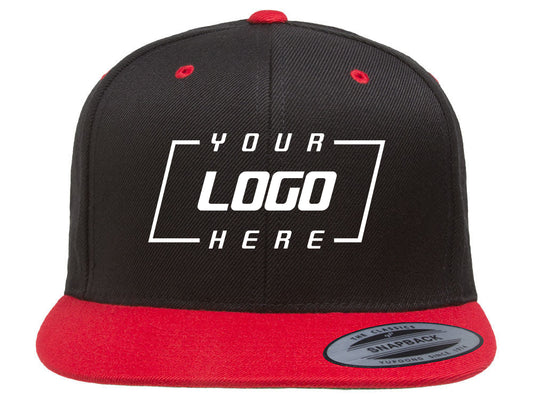 YP Classics Blank Snapback - Black/Red