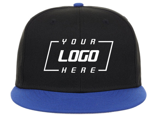 Crowns By Lids Full Court Fitted Cap - Black/Royal Blue