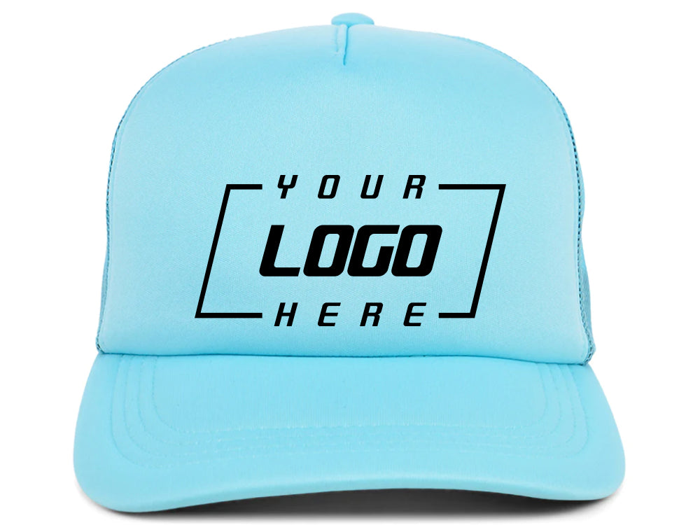 Crowns By Lids Screen Foam Trucker Cap - Turquoise/Turquoise