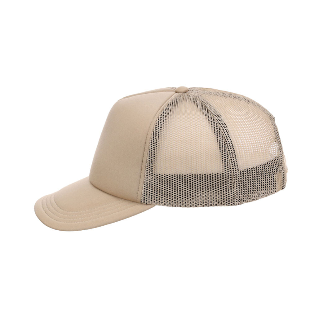 Crowns By Lids Screen Foam Trucker Cap - Tan/Tan