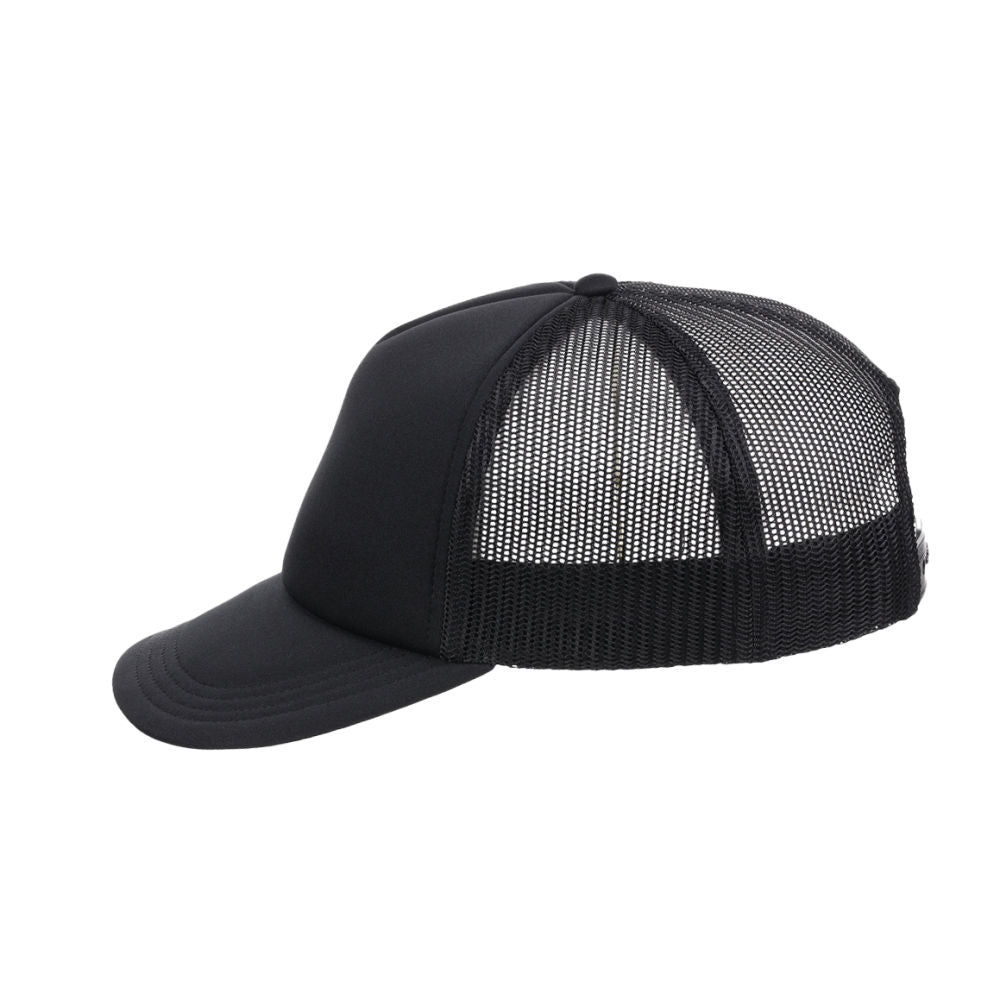Crowns By Lids Screen Foam Trucker Cap - Black/Black