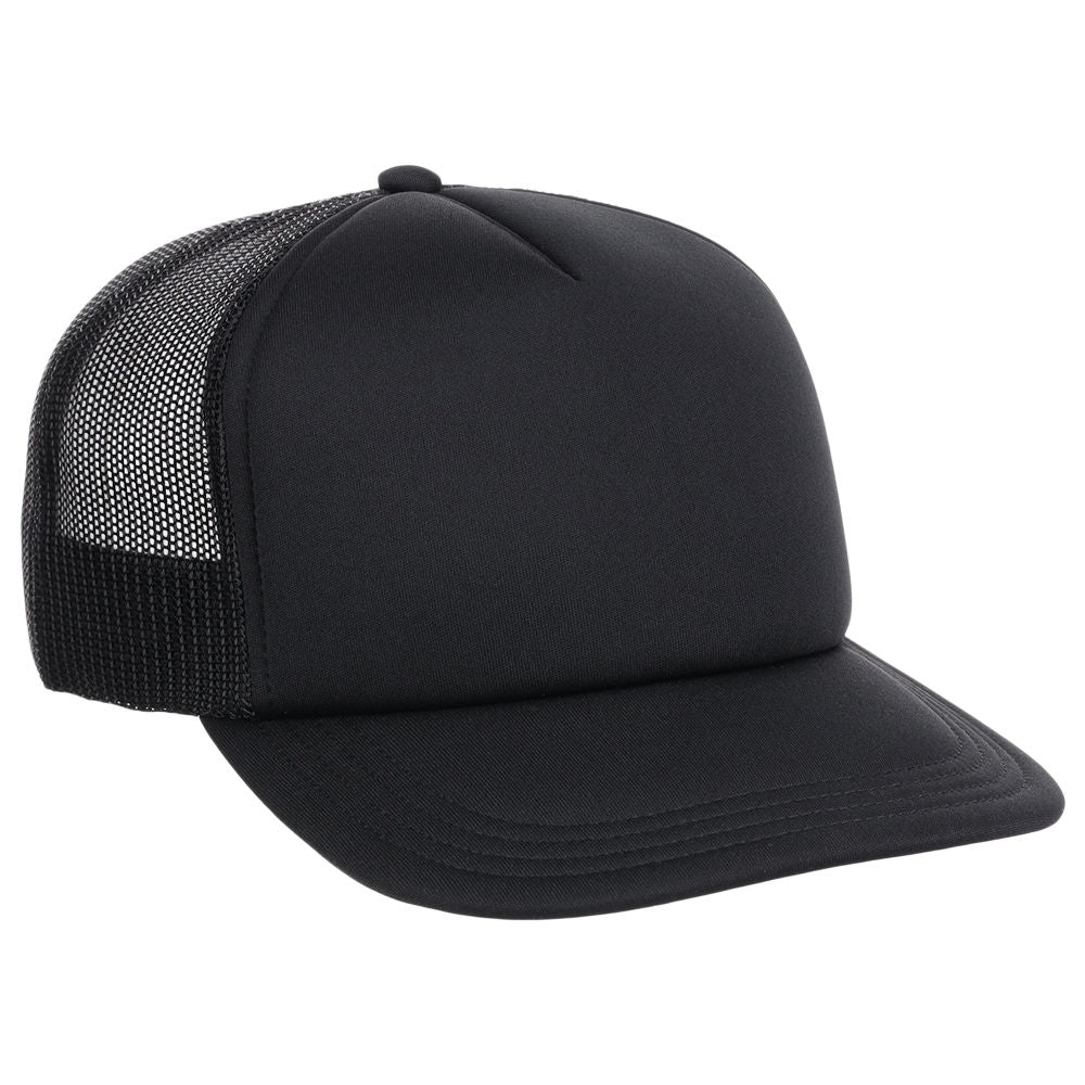 Crowns By Lids Screen Foam Trucker Cap - Black/Black