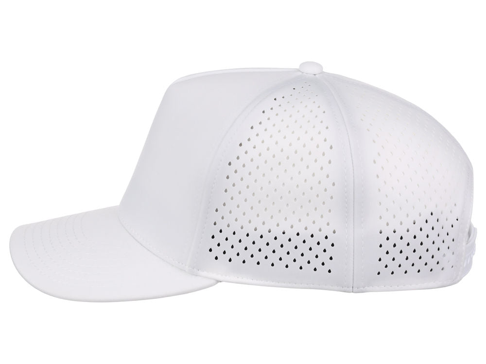 Crowns By Lids Tee Box 5-Panel Tech Cap - White