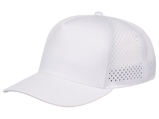 Crowns By Lids Tee Box 5-Panel Tech Cap - White