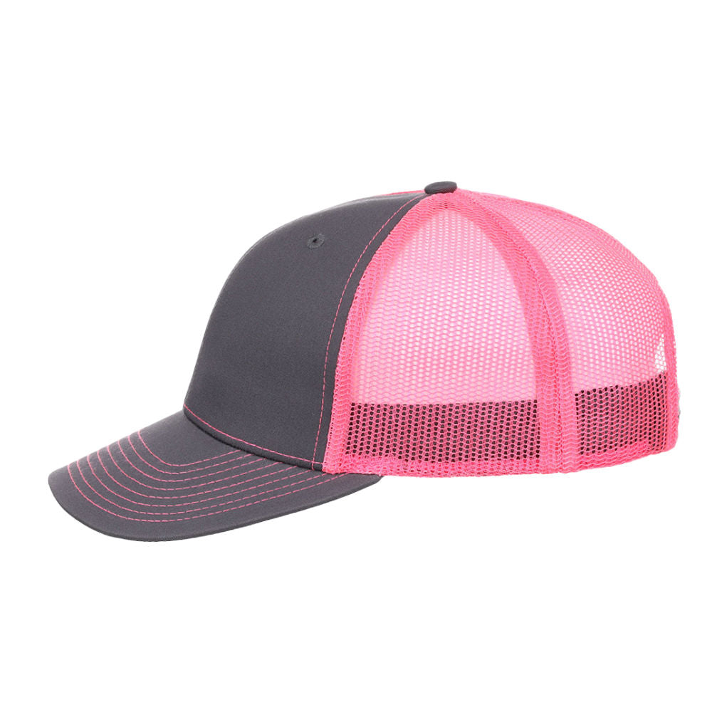 Crowns By Lids Slam Dunk Trucker Cap - Charcoal/Neon Pink