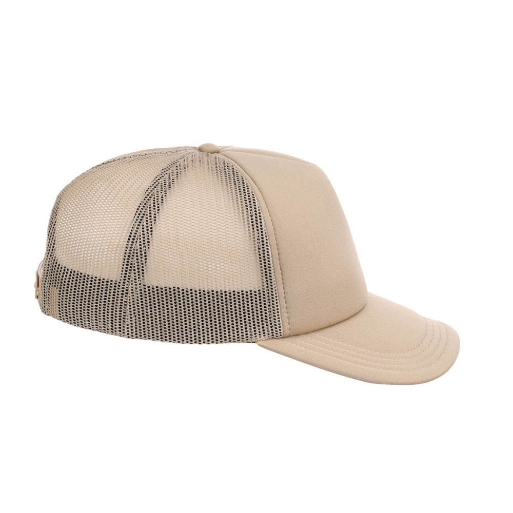 Crowns By Lids Screen Foam Trucker Cap - Tan/Tan