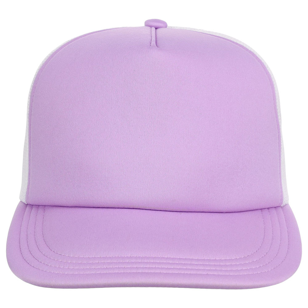 Crowns By Lids Screen Foam Trucker Cap - Purple/White