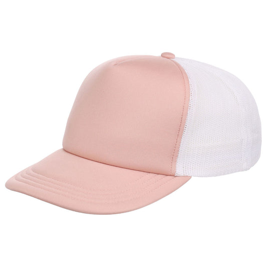 Crowns By Lids Screen Foam Trucker Cap - Rose/White