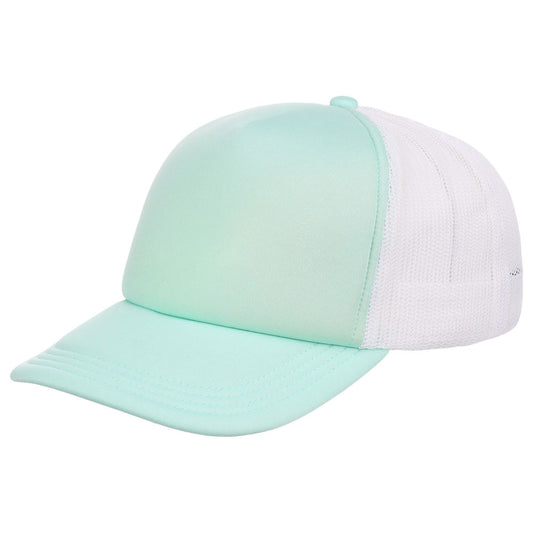 Crowns By Lids Screen Foam Trucker Cap - Light Green/White