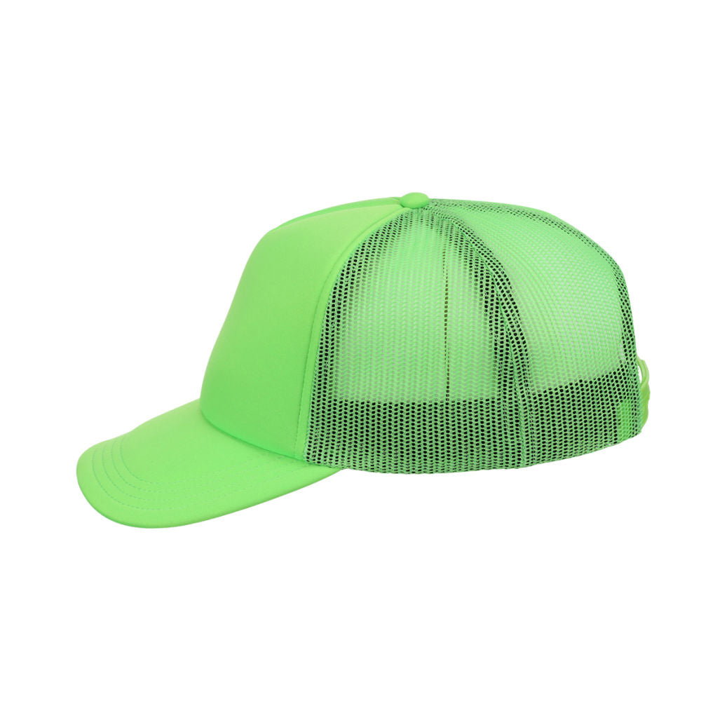 Crowns By Lids Screen Foam Trucker Cap - Neon Green/Neon Green