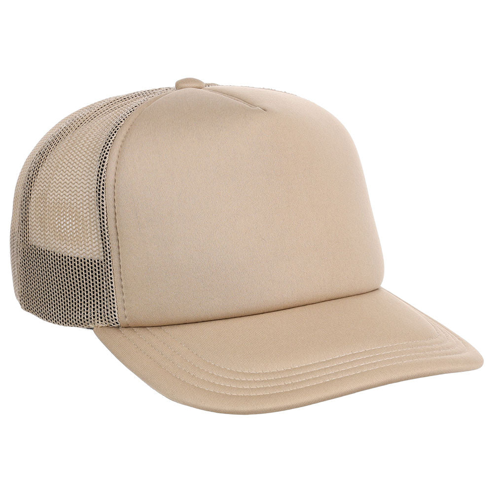 Crowns By Lids Screen Foam Trucker Cap - Tan/Tan