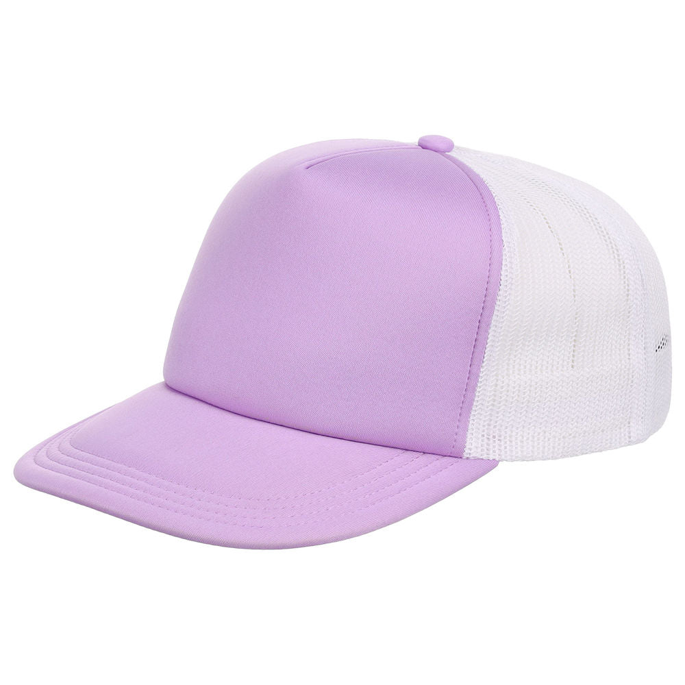 Crowns By Lids Screen Foam Trucker Cap - Purple/White
